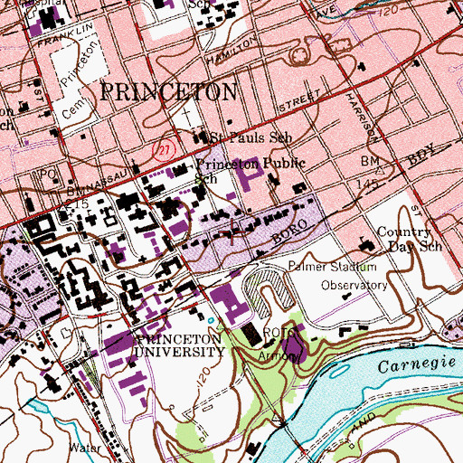 Topographic Map of Ivy Club, NJ
