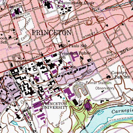 Topographic Map of Colonial Club, NJ