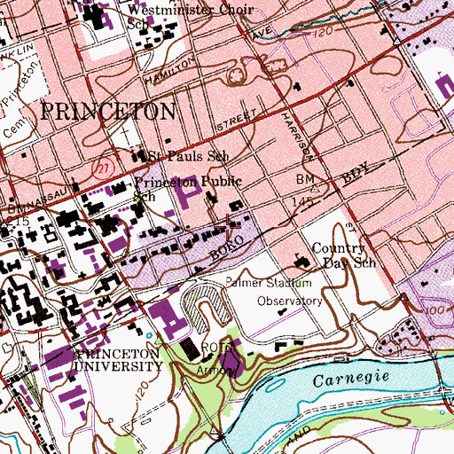Topographic Map of Court Club (historical), NJ