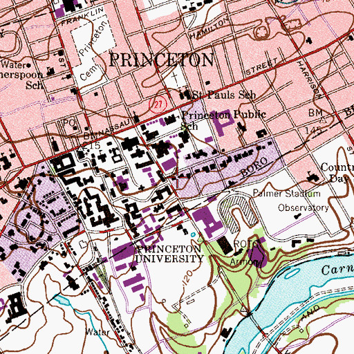 Topographic Map of Campus Club, NJ