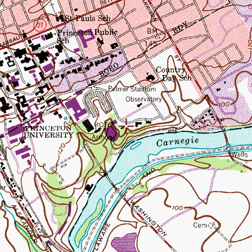 Topographic Map of DeNunzio Pool, NJ