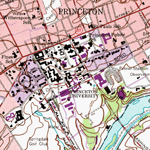 Topographic Map of Class of 1937 Dormitory, NJ