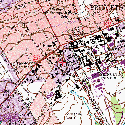 Topographic Map of Archibald Alexander House, NJ