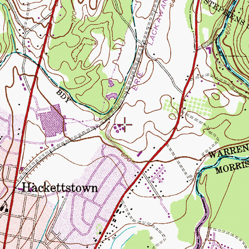 Topographic Map of Willow Grove Elementary School, NJ
