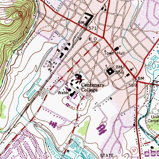 Topographic Map of Ferry Building, NJ