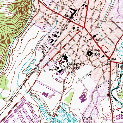 Topographic Map of Van Winkle Dormitory, NJ