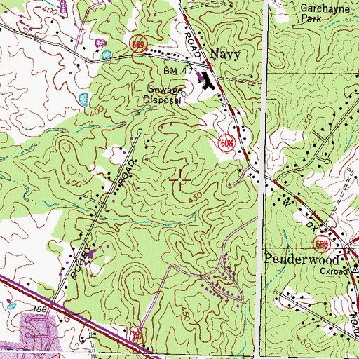Topographic Map of Fair Oaks Professional Building, VA