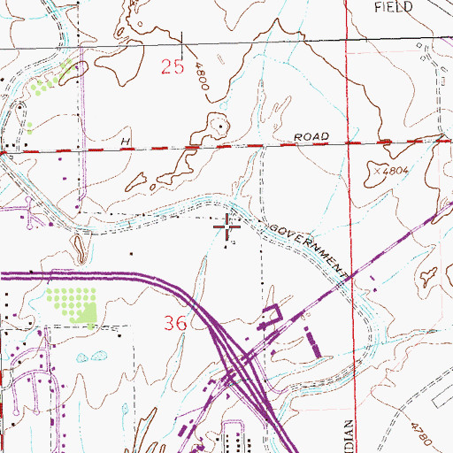 Topographic Map of BLM Fire Center Heliport, CO