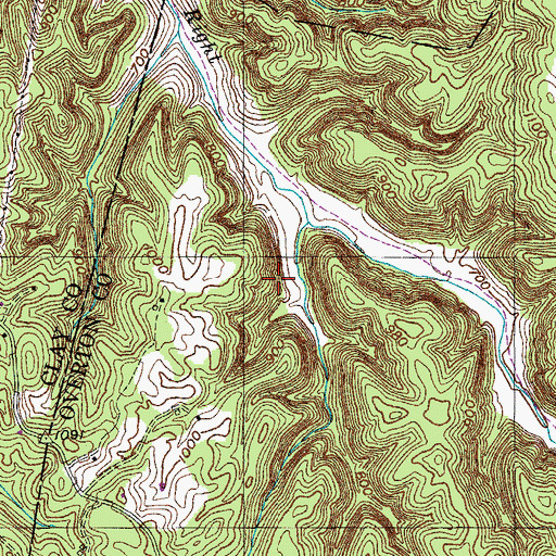 Topographic Map of Hawkins Family Cemetery, TN