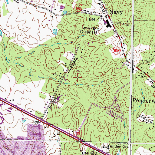 Topographic Map of Sunrise at Fair Oaks, VA