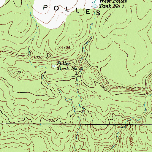 Topographic Map of Big Spring, AZ