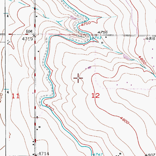 Topographic Map of Easton/Valley View Airport, CO