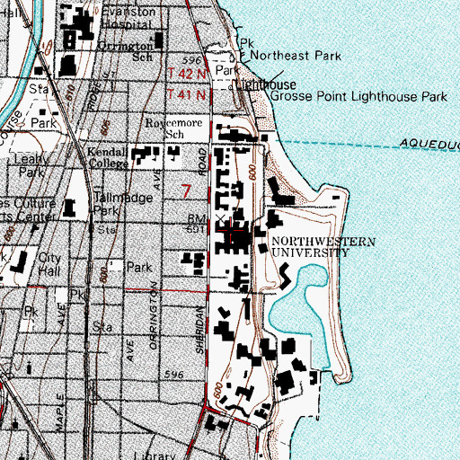 Topographic Map of Technological Institute, IL