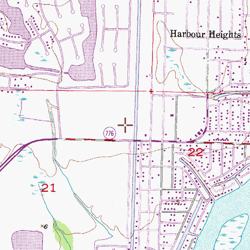 Topographic Map of Deep Creek Elementary School, FL