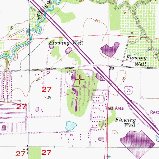 Topographic Map of Blue Heron Pines, FL