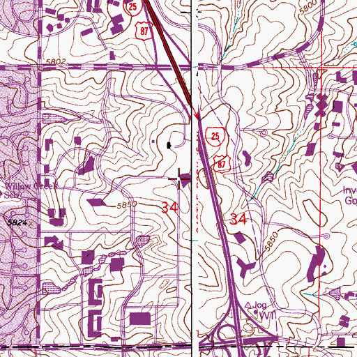 Topographic Map of Yankee Port Heliport, CO