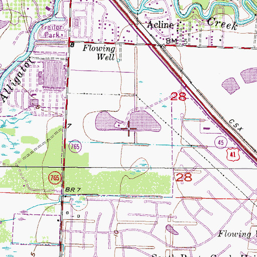 Topographic Map of Seminole Lakes Country Club, FL