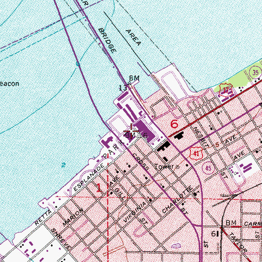 Topographic Map of Charlotte County Courthouse, FL
