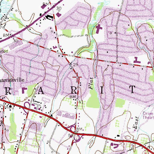 Topographic Map of Willow Brook Farm (historical), NJ