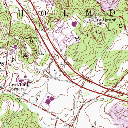 Topographic Map of Interchange 116, NJ