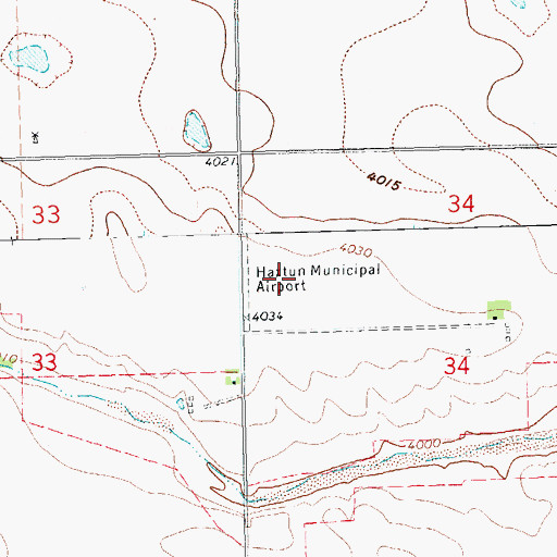 Topographic Map of Haxtun Municipal Airport, CO