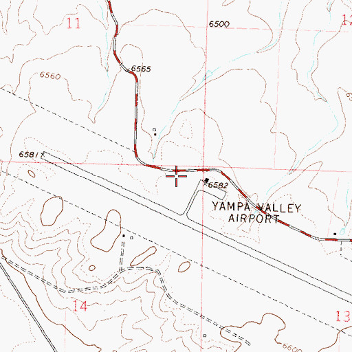 Topographic Map of Yampa Valley Airport, CO