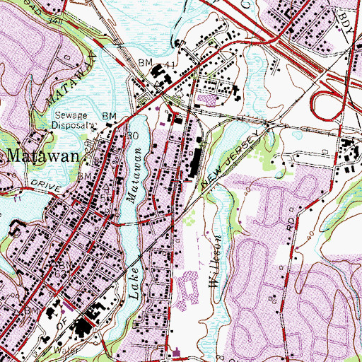 Topographic Map of Saint James African Methodist Episcopal Zion Church, NJ