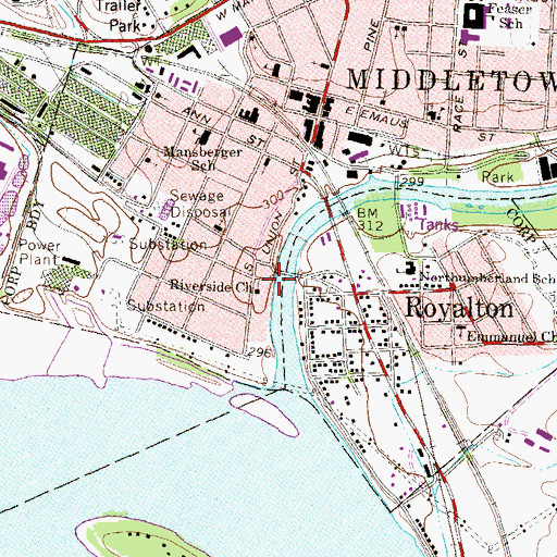 Topographic Map of Rescue Hose Company Number Three, PA