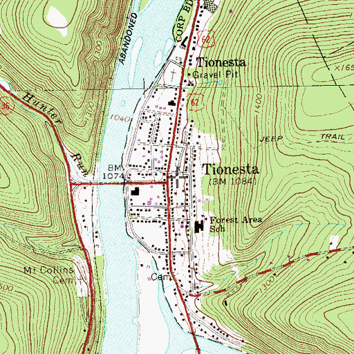 Topographic Map of Forest County War Memorial, PA