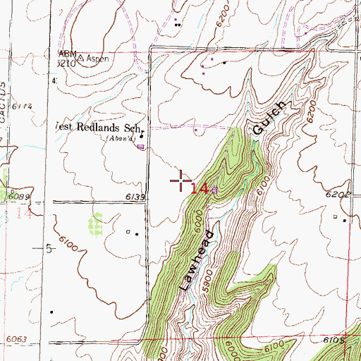 Topographic Map of Eden Ranch Airport, CO