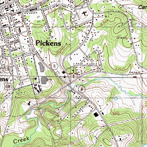 Topographic Map of Missionary Baptist Church, SC