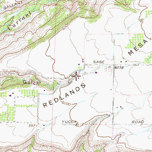 Topographic Map of Widner Airport, CO