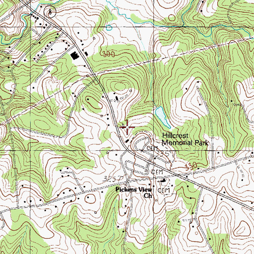 Topographic Map of Bible Baptist Church, SC