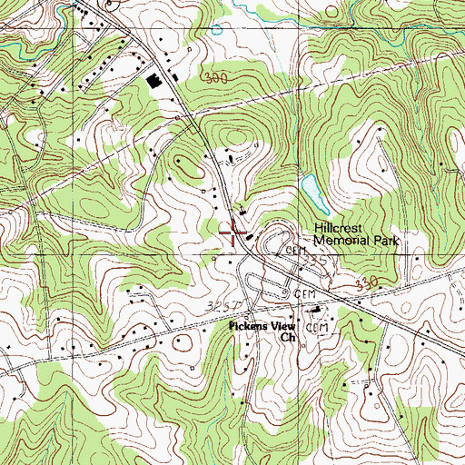 Topographic Map of Seventh Day Adventist Church of Pickens, SC