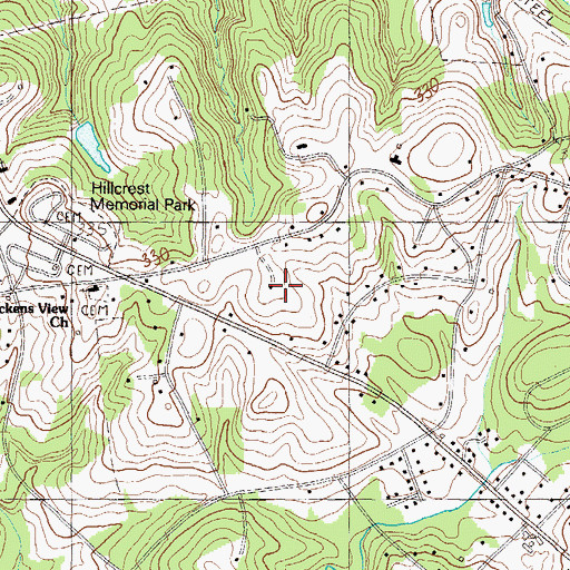 Topographic Map of East Pickens Baptist Church, SC