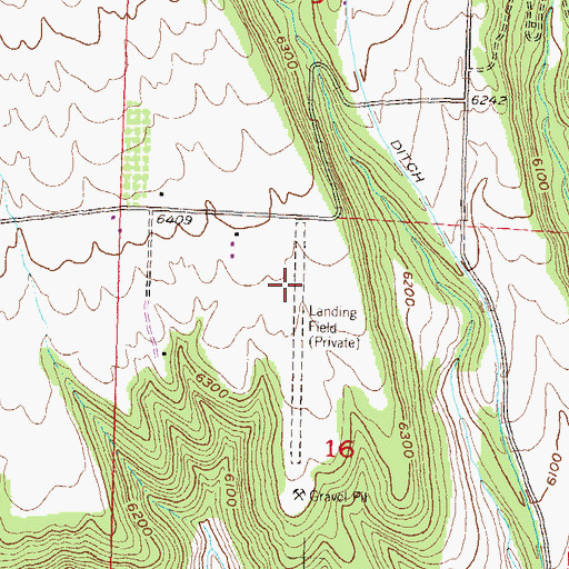 Topographic Map of Redlands Airport, CO