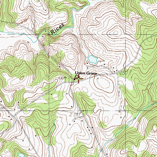 Topographic Map of Union United Methodist Church, SC