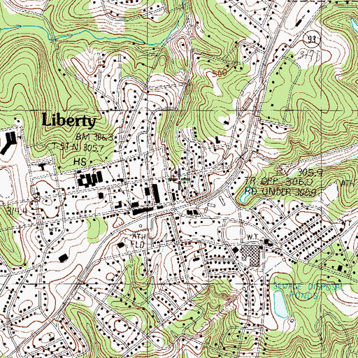 Topographic Map of Robinson Chapel United Methodist Church, SC