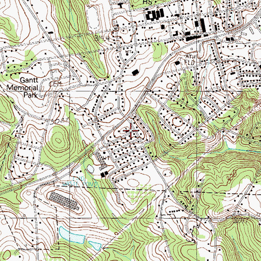 Topographic Map of Calumet Baptist Church, SC