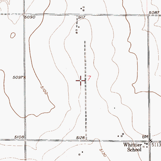 Topographic Map of Horth Strip (historical), CO