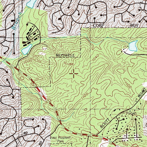 Topographic Map of Hillside Elementary School, GA