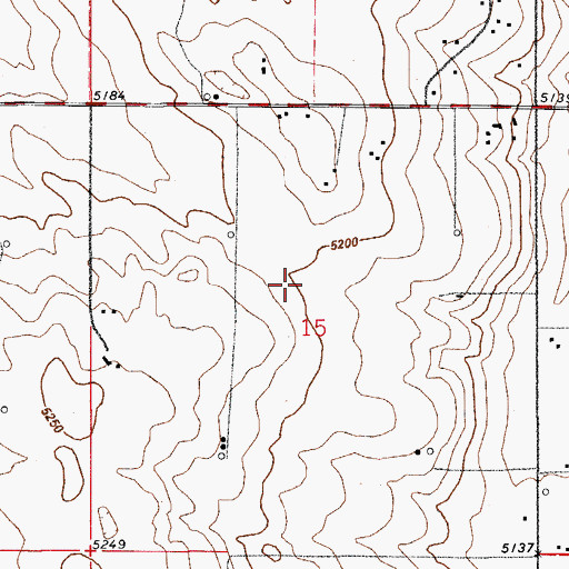 Topographic Map of Stevens Airport (historical), CO