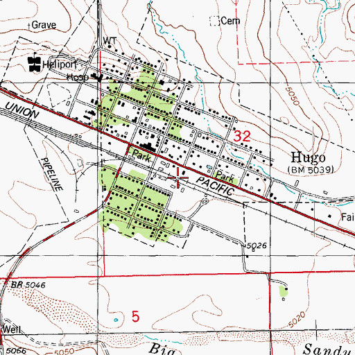Topographic Map of Lincoln Community Hospital Heliport, CO