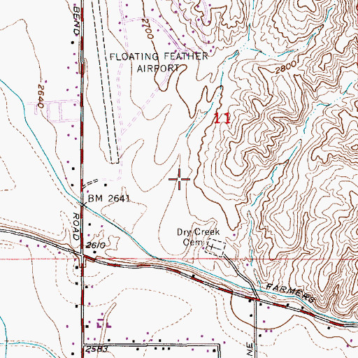 Topographic Map of Idaho State Veterans Cemetery, ID