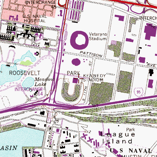 Topographic Map of Wachovia Center, PA