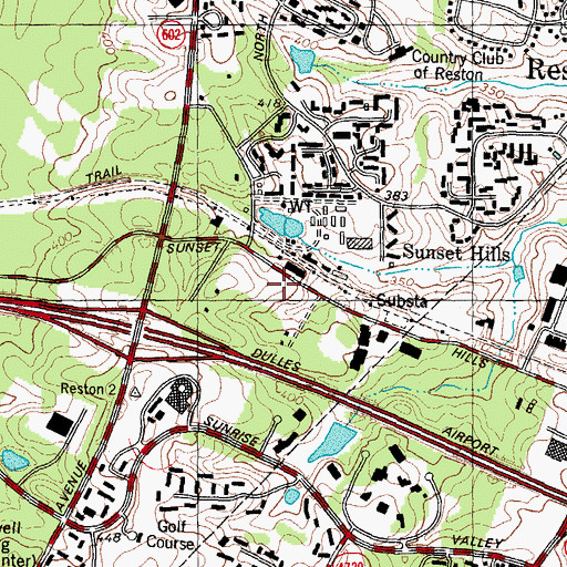 Topographic Map of Plaza America, VA