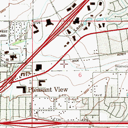 Topographic Map of Colorado Mills, CO