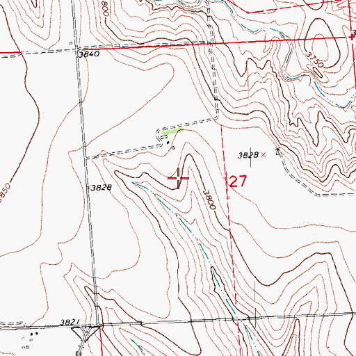 Topographic Map of M A and K A Dickson Airport (historical), CO