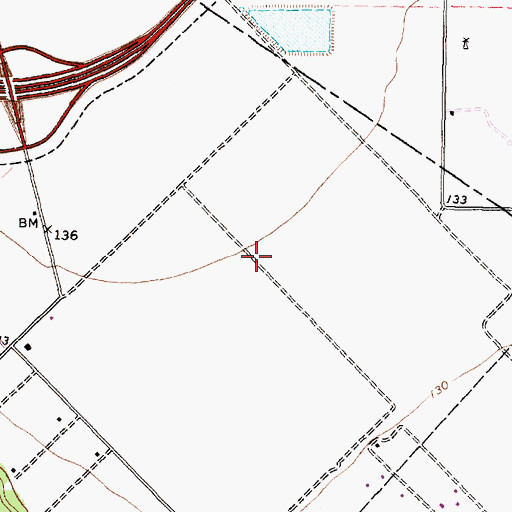 Topographic Map of Katy Mills, TX