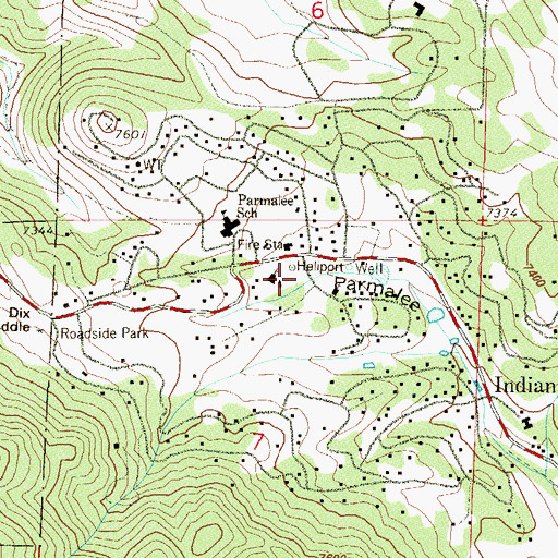 Topographic Map of Indian Hills Fire Department Heliport, CO